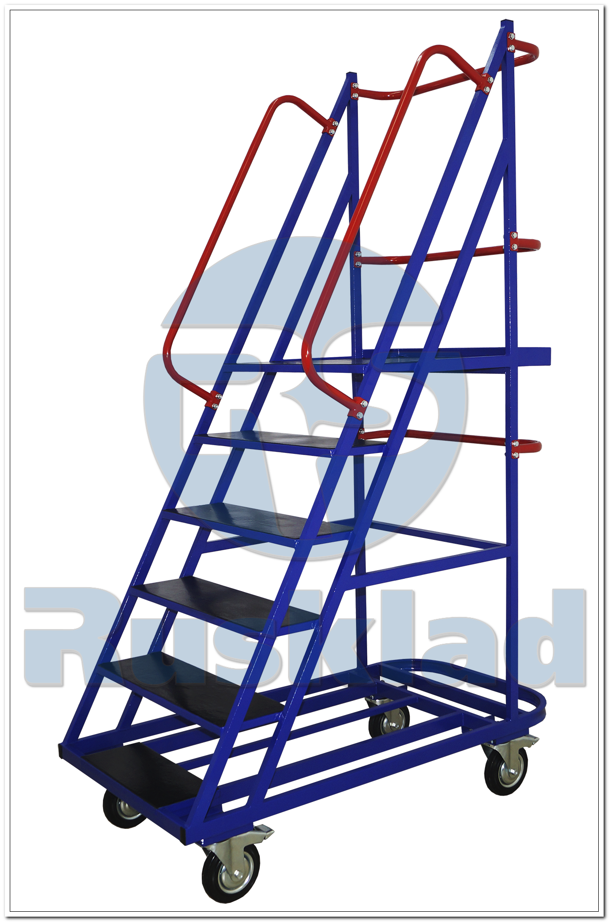 Передвижная, цельносварная мобильная лестница ЛС-5 (5 ступеней)