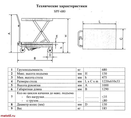 SPF680 чертеж