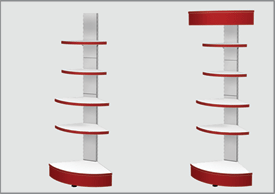 СКУН стеллажи угловые закругленные наружные