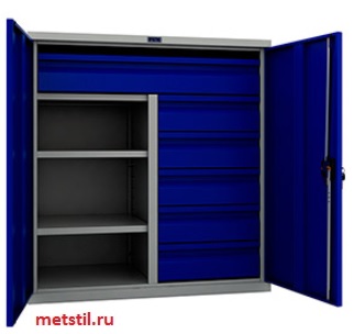 Шкаф мкталлический под инструменты с выдвижными ящиками ТС-1095-100215