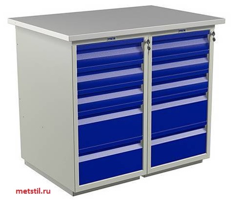 верстак столешница 1м две тумбы по пять ящиков
