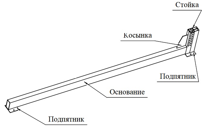 Опора консольного стеллажа КС