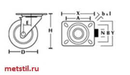 колесные опоры поворотные промышленные